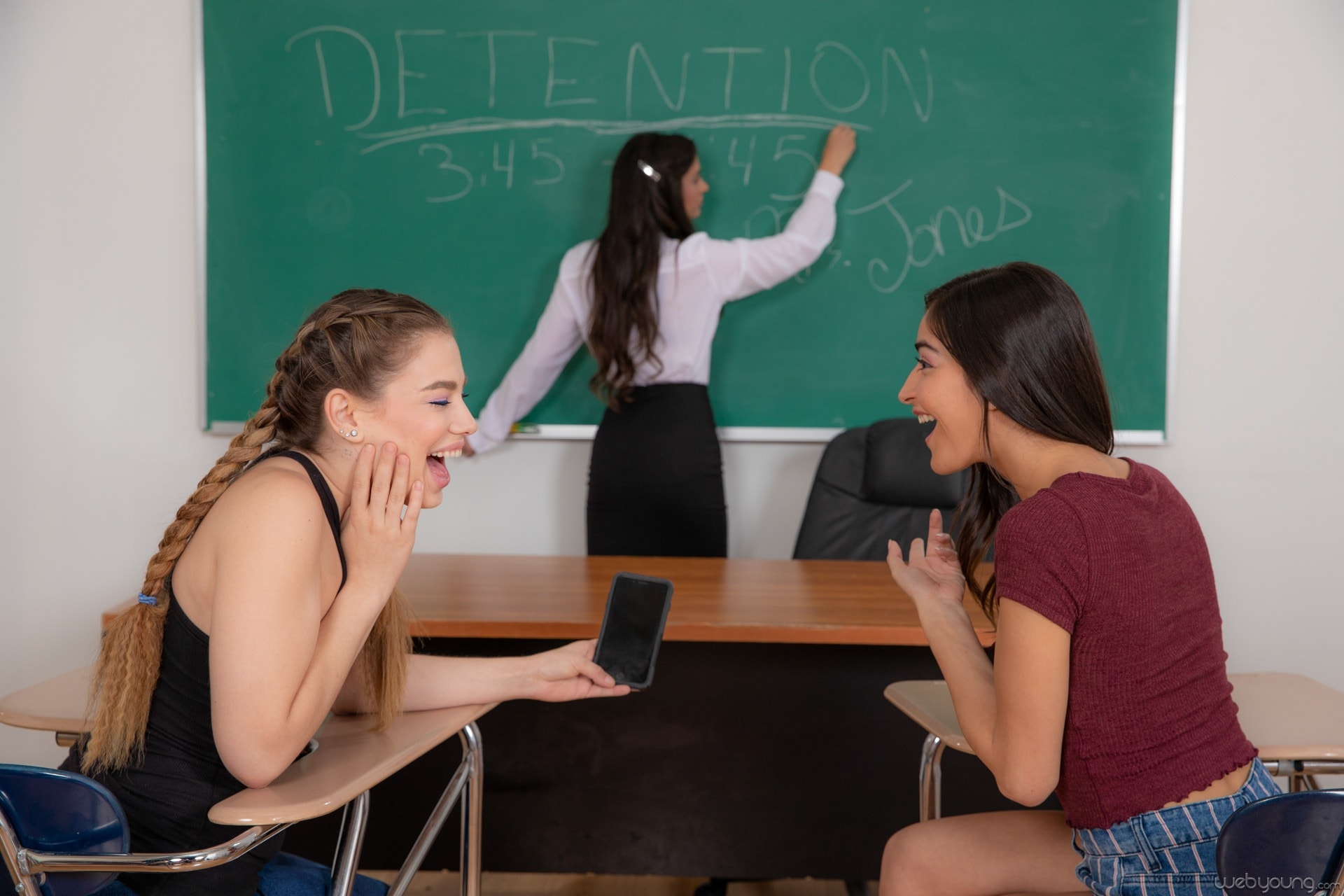 Girlsway 'Dirty Detention' starring Georgia Jones (Photo 6)